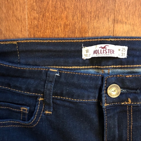 Navy Blue Hollister Skinny Jeans - Picture 3 of 5